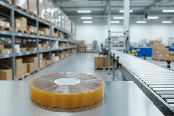 Büyük Rulo 45mm x 925m Kauçuk Makine Bandı Paketleme Bandı m4 - Resim 4