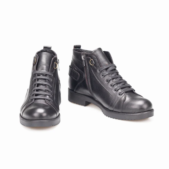 Erkek Hakiki Deri Kauçuk Tabanlı Anatomik Bilek Boy Klasik Bot - Resim 6