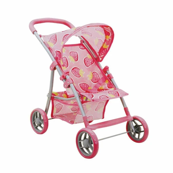 Çilek Desenli 4 Tekerlekli Puset ürün görseli