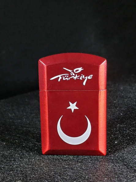 Türk Bayraklı Kırmızı Gazlı Çakmak ürün görseli 1