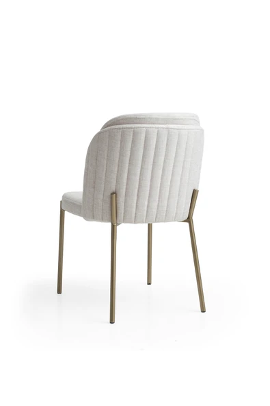 comiet Kaje teddy kumaş Metal Ayaklı Sandalye - Resim 2