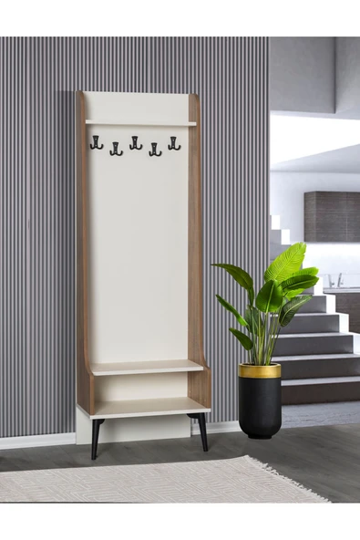 comiet Kzn Aynalı raf askılık detay portmanto ayakkabılık - Resim 2