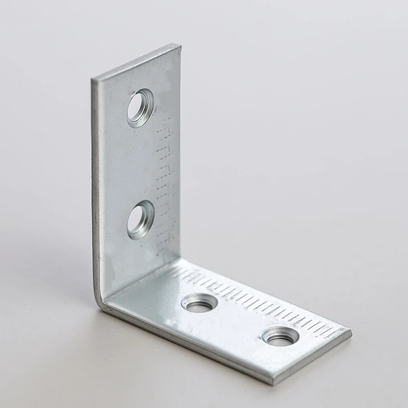 Raf Köşe Bağlantı Demiri 20x40x40 mm Metal L Aparat (50 Adet) Dolap Mobilya Sabitleme Destek Seti ürün görseli