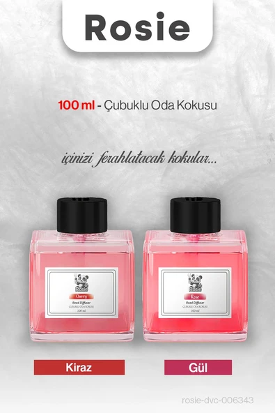 ROSIE Kiraz ve Gül Çubuklu Oda Kokusu 100 ml ürün görseli