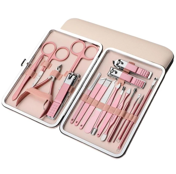 Paslanmaz Çeli̇k 18in1 Profesyonel Mani̇kür Tirnak Bakim Seti̇ ürün görseli 1