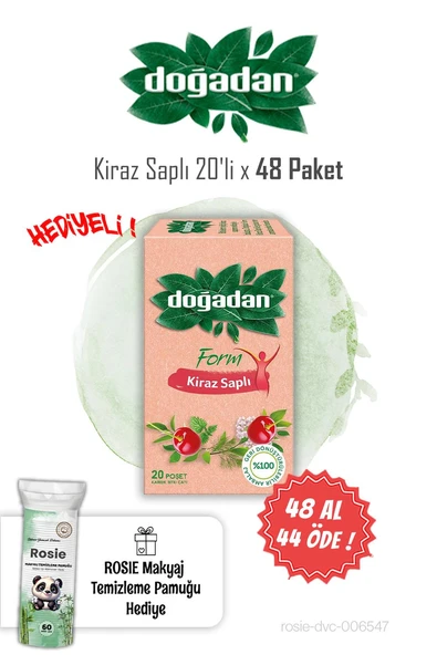 Doğadan 20'li Kiraz Saplı Form Çay 48 AL 44 ÖDE ve Rosie Pamuk ürün görseli