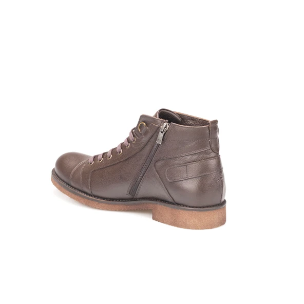 Erkek Hakiki Deri Kauçuk Tabanlı Anatomik Bilek Boy Klasik Bot - Resim 8