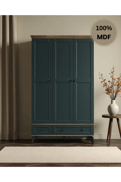 comiet Silva 3 Kapaklı Çekmeceli MDF Gardırop ürün görseli