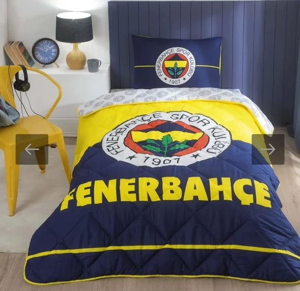 TAÇ FENERBAHÇE LİSANSLI RANFORCE UYKU SETİ/YORGAN SETİ VAKUMLU SİLİKON YASTIK HEDİYELİDİR ürün görseli