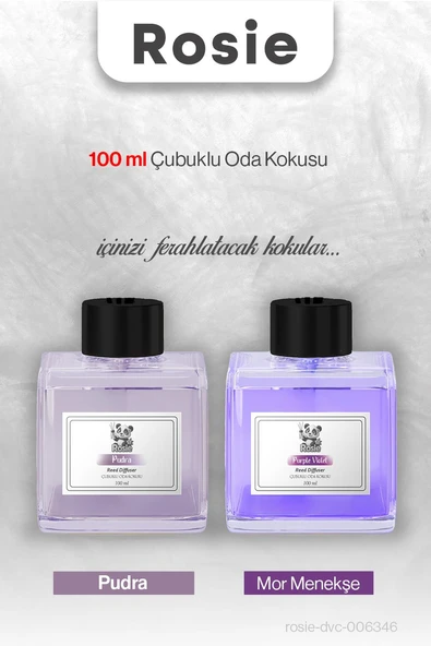 ROSIE Mor Menekşe ve Pudra Çubuklu Oda Kokusu 100 ml ürün görseli