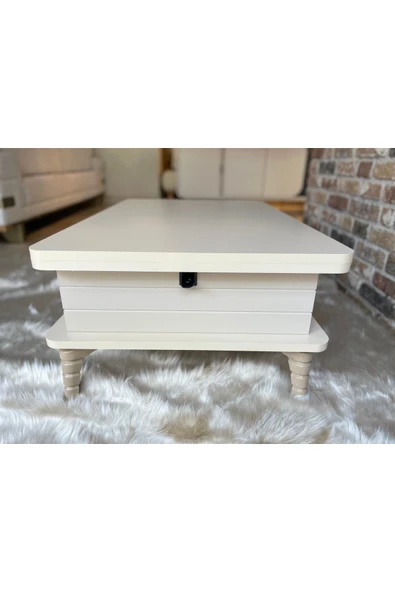 comiet Çok Amaçlı Akıllı Orta Sehpa Krem Renk - Resim 5