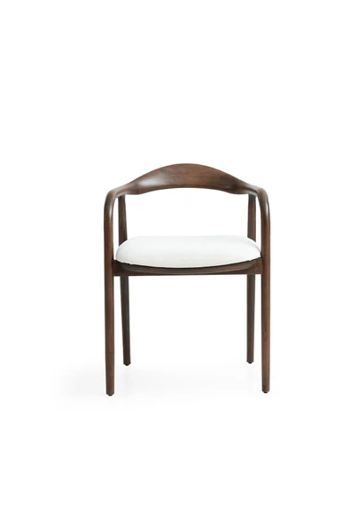 comiet Home Grand Ahşap teddy kumaş lüx Sandalye - Resim 2