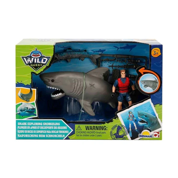 S01049012 Wild Quest Köpek Balığı ve Dalgıç Adam Oyun Seti ürün görseli