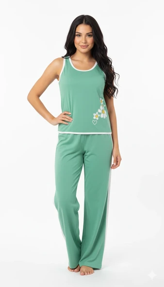 Senfoni Bayan Kolsuz Pijama Takımı 5324 - Resim 3