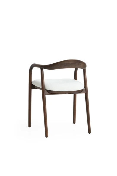 comiet Home Grand Ahşap teddy kumaş lüx Sandalye - Resim 3