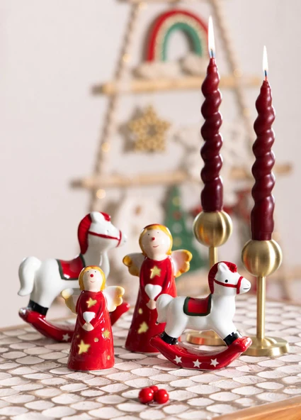 The Mia Dekoratif Yılbaşı Süsü Figür At 10x4x11 cm - Resim 4