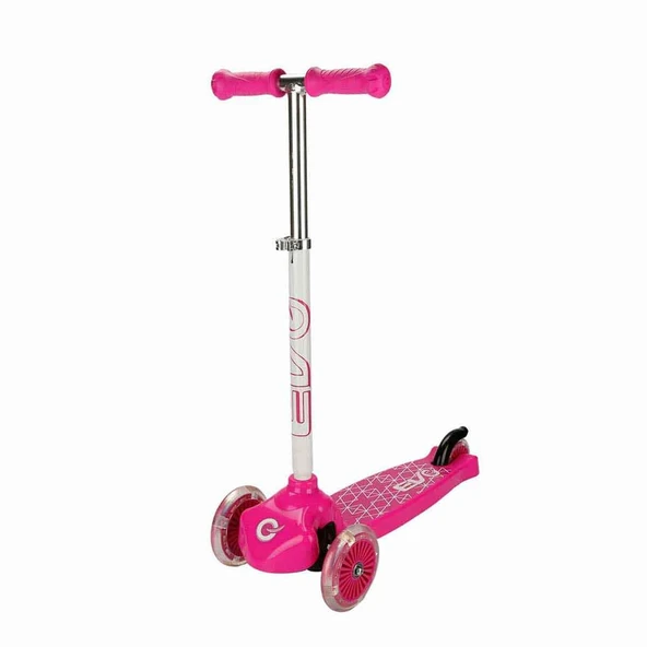 Evo Işıklı 3 Tekerlekli Pembe Scooter ürün görseli
