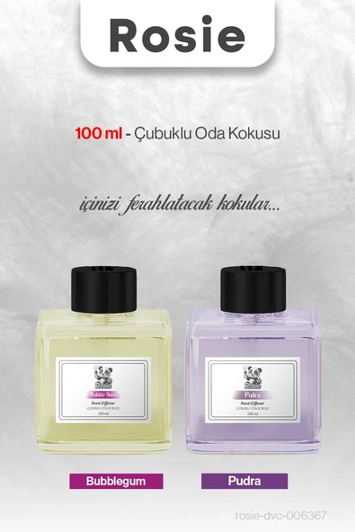 Bubblegum ve Pudra ROSIE Çubuklu Oda Kokusu 100 ml ürün görseli