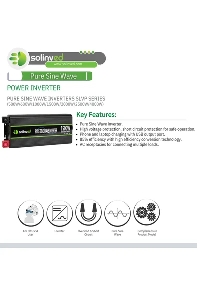 Solinved 12V 2500W Saf Sinüs İnvertör – SLVP2500 - Resim 4