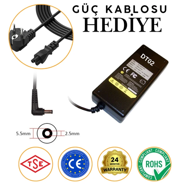 MSI ile Uyumlu GE60 0ND MS-16GA  Adaptör Şarj Aleti Versiyon-2 90W ürün görseli 1