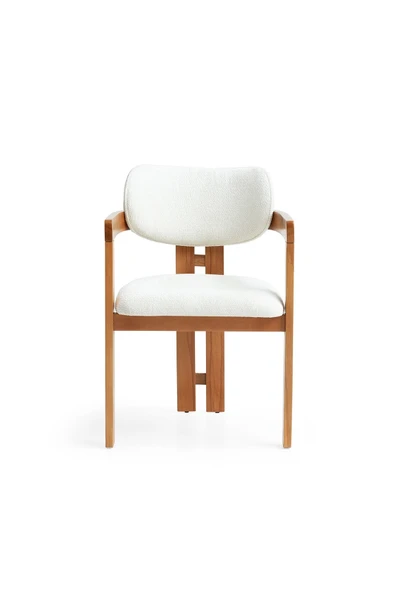 comiet Radısson teddy kumaş Ahşap Lux Sandalye ürün görseli