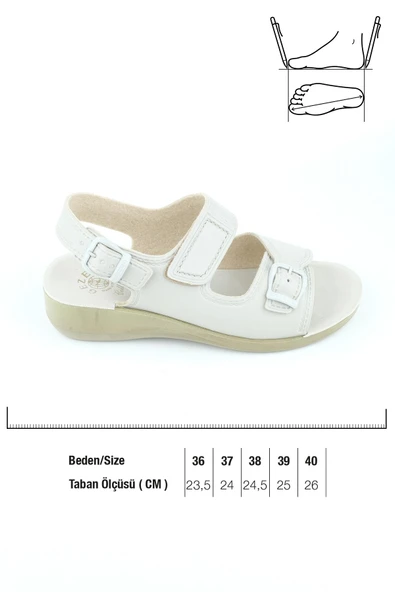 Gezer 4321 Kadın Ortopedik Hac Umre Günlük Sandalet - Resim 3