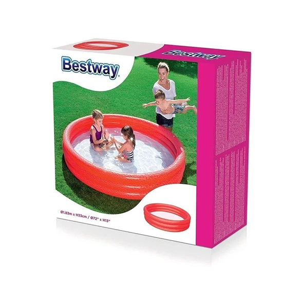 Bestway 51027 Üç Halkalı Renkli Şişme Havuz 183 X 33cm - Resim 4