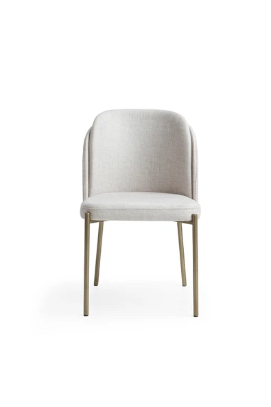 comiet Kaje teddy kumaş Metal Ayaklı Sandalye - Resim 3