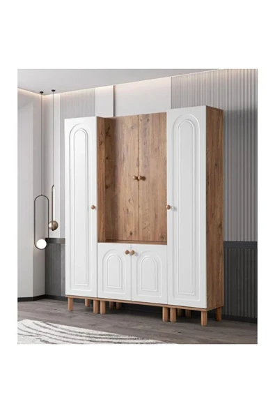 comiet Zakkum 4 kapaklı bohem ayaklı tasarım portmanto ve ayakkabılık ürün görseli