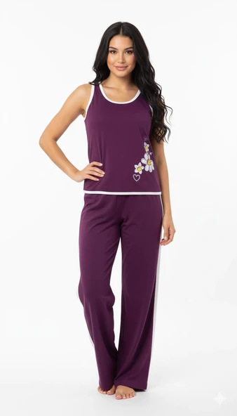 Senfoni Bayan Kolsuz Pijama Takımı 5324 - Resim 2