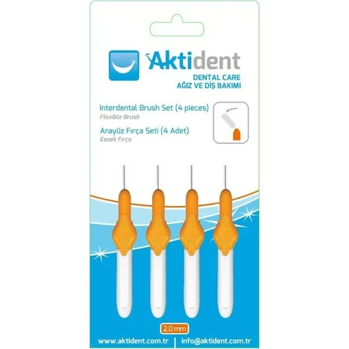 Aktident Orid Arayüz Fırçası 0,45 mm 4lü - Turuncu ürün görseli