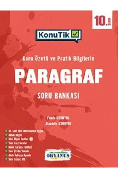 10. Sınıf KonuTik Paragraf Soru Bankası ürün görseli 1