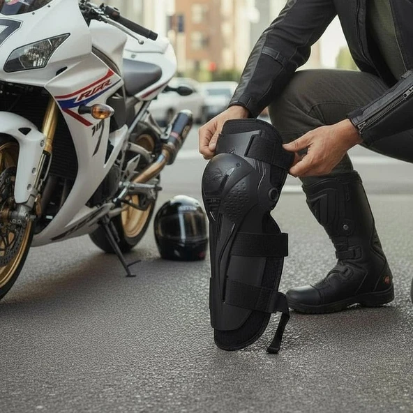 MOTOSHIELD X MAFSALLI KORUYUCU MOTOSİKLET DİZLİK - Resim 4