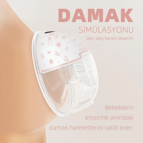 Bebebao P8 Pro 2 Adet 180 ML Yeni Nesil İç Motorlu Giyilebilir Elektrikli Göğüs Pompası Süt Pompası - Resim 4