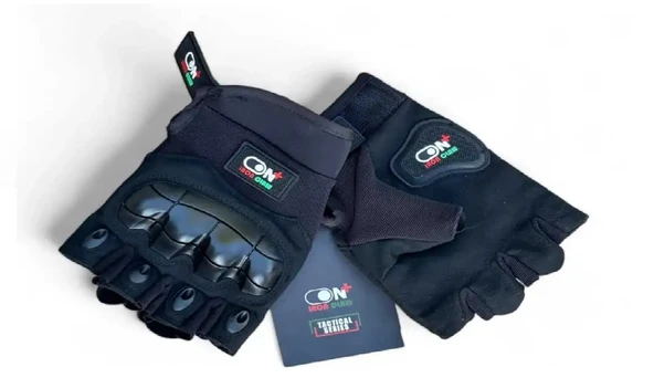 ON+ İRON CLAW Korumalı Yarım Motorsiklet Eldiveni M - Resim 2