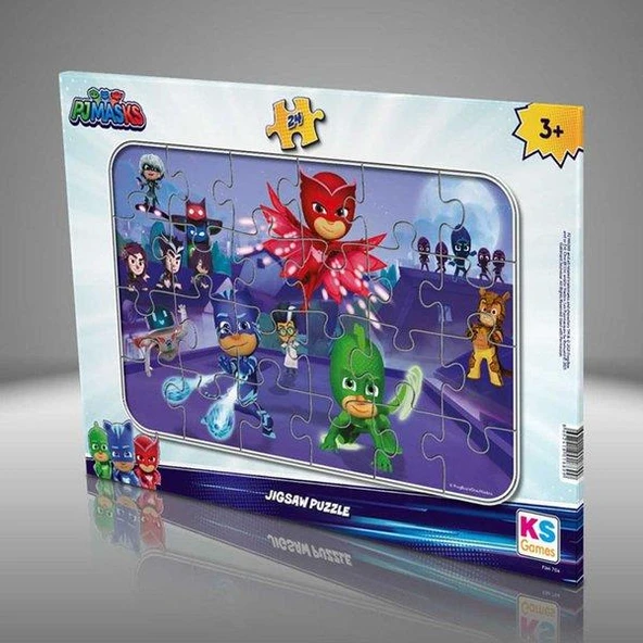 Ks Games 24 Parça PJ Masks Frame Puzzle ürün görseli