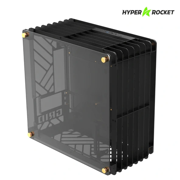 Hyper Rocket GRID M-ATX M-ITX Gaming Open Frame Siyah Oyuncu Kasası ürün görseli 1