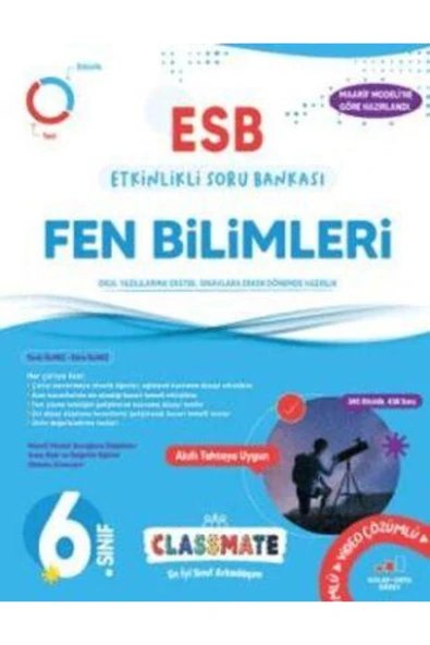 6. Sınıf Classmate Fen Bilimleri Etkinlikli Soru Bankası ürün görseli 1