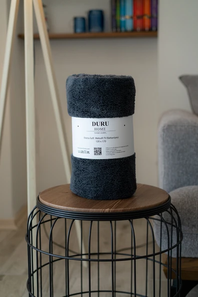 Welsoft TV Battaniyesi 120x170 - Ekstra Soft - Yumuşak - Antrasit - Resim 5