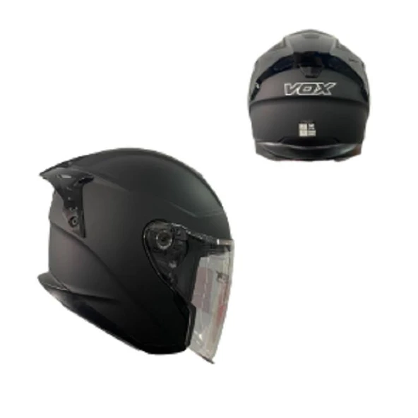 VOX Mat Siyah Medium Beden Çene Açık Kask ürün görseli