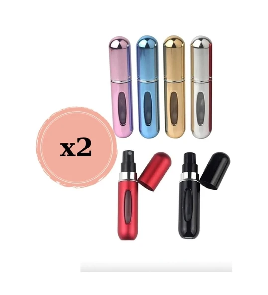 Taşınabilir Mini Doldurulabilir 2 Adet Parfüm Şişesi Atomizer Parfüm Şişeleri Boş Küçük HDH75 - Resim 2