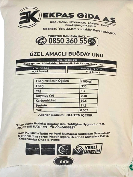 Hamarat Özel Amaçlı Buğday Unu 10kg - Resim 2