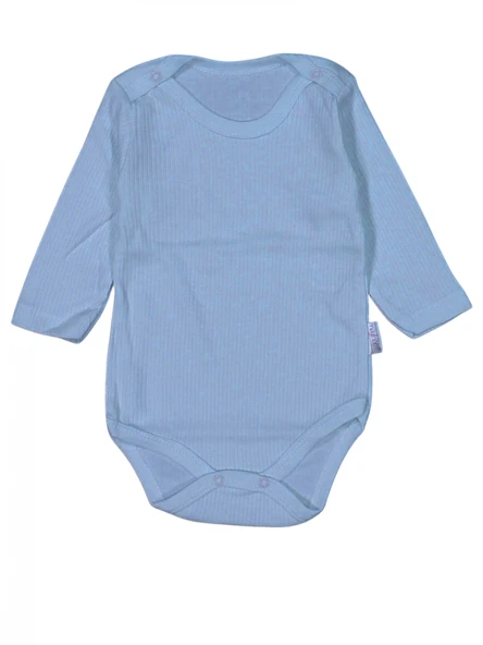 UZUN KOLLU RAPORLU DÜZ BODY ürün görseli 1