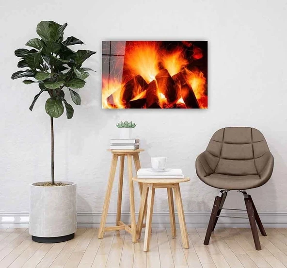 Alev Cam Tablo 4mm Dayanıklı Temperli Cam - Resim 4