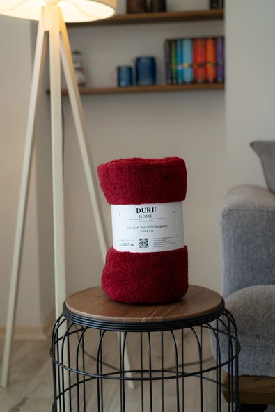 Welsoft TV Battaniyesi 120x170 - Ekstra Soft - Yumuşak - Bordo - Resim 5