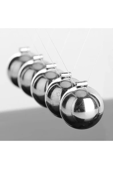 Dekoratif Hediye Newton Balans Beşiği Balance Denge Topları Büyük Boy - Resim 3