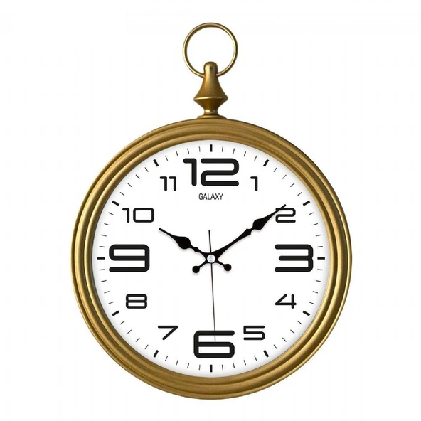 Dekoratif Duvar Saati Gold Renk 29 CM ürün görseli