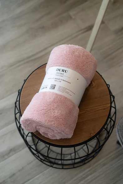 Welsoft TV Battaniyesi 120x170 - Ekstra Soft - Yumuşak - Pudra - Resim 5