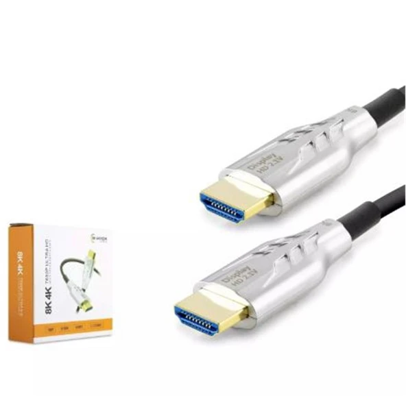 HADRON HDX2048 HDMI KABLO PVC 8K 60HZ 2.1V OPTIC OD8.0 15M SİYAH ürün görseli