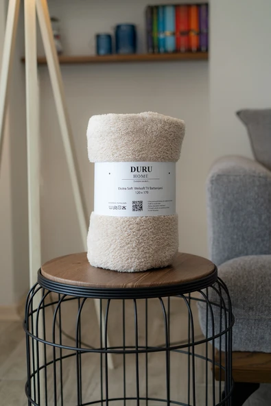 Welsoft TV Battaniyesi 120x170 - Ekstra Soft - Yumuşak - Bej - Resim 4